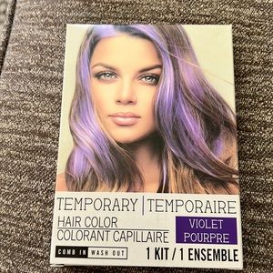 Purple temporary hair color